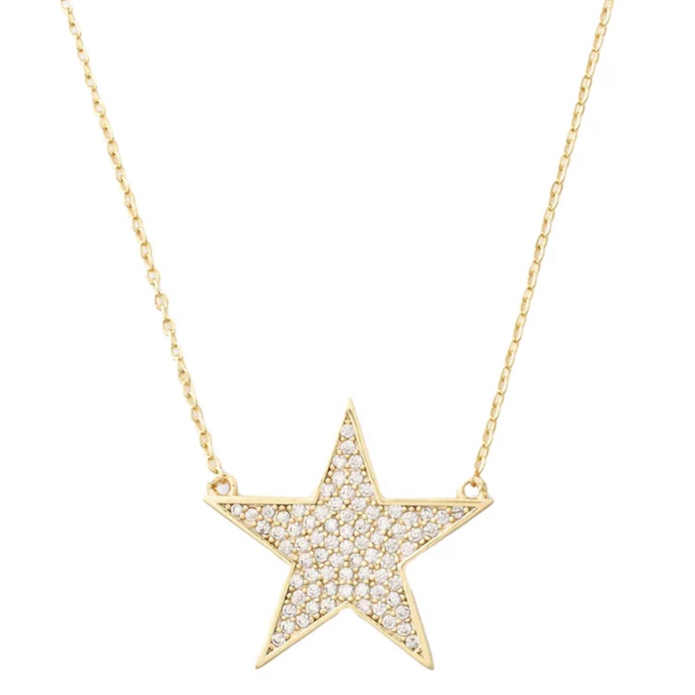 Melinda Maria You’re My Shining Star Gold Pave’ Necklace - 15”